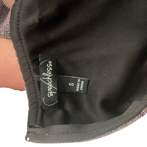 Speechless Shimmer Open Back Dress Size 5 - Picture 3 of 4